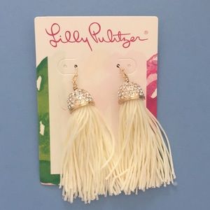 Lilly Pulitzer midnight tassel earrings